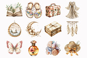 Watercolor Boho Summer Clipart, an Illustration by Design Market (Thumbnail 5 of 5)