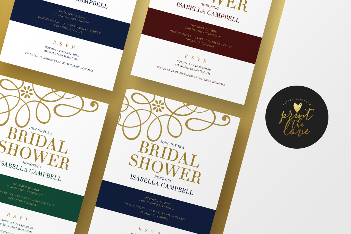 Bridal Shower Invitation - Isabella, an Invitation Template by Print The Love Boutique (Photo 2 of 3)