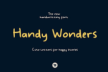 Handy Wonders - Handwritting Font