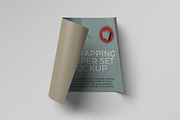 Wrapping Paper Set Mockup, a Packaging Mockup by Tahtagraphic (Thumbnail 1 of 5)