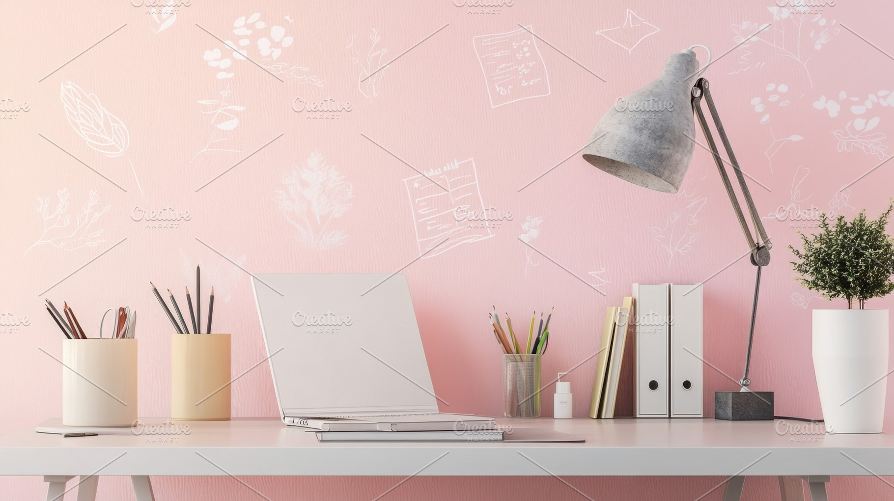 Cozy workspace with minimalist decor, a Photo by Beautiful things