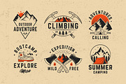 Outdoor Logo. Vintage Element Bundle, a Graphic by DenysHolovatiuk (Thumbnail 2 of 8)