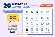 60 Business & Admin Line Icons Pack, an Outline Icon by taieefbakshi (Thumbnail 3 of 6)