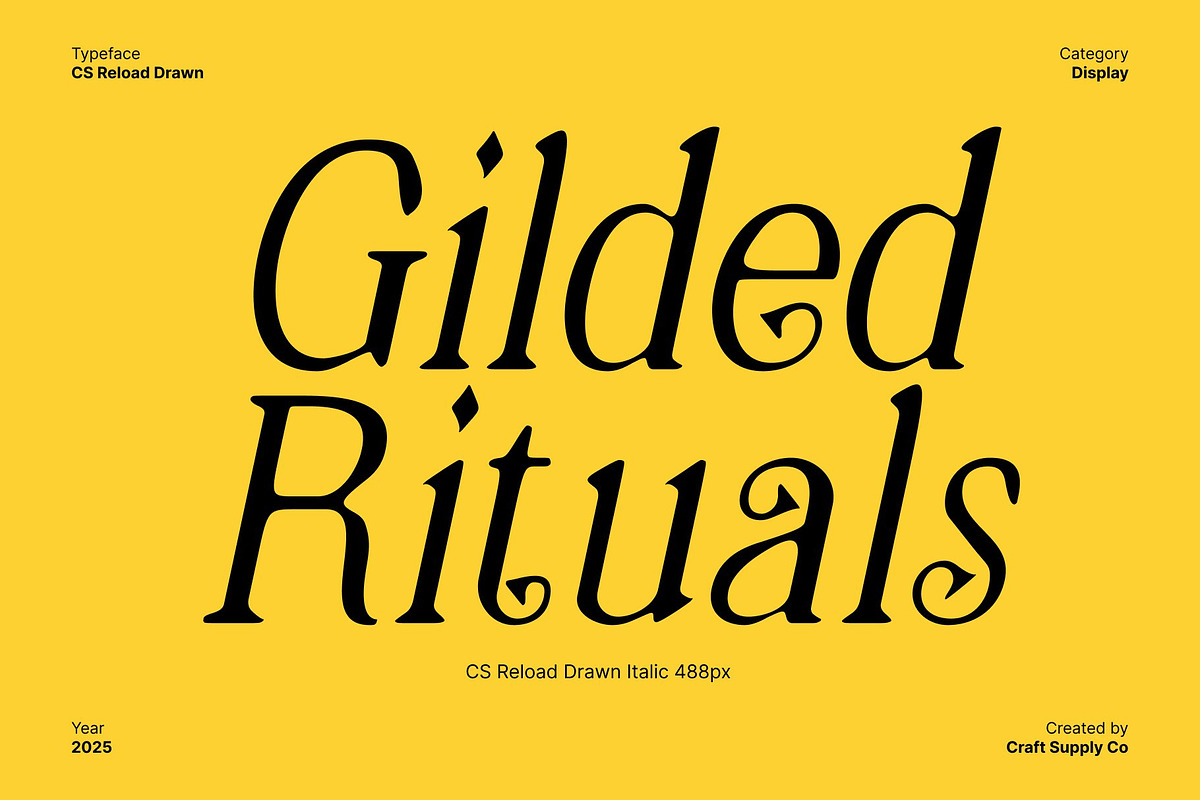 CS Reload Drawn, a Serif Font by Craft Supply Co. (Photo 4 of 8)
