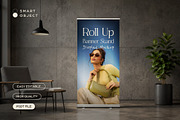 Roll Up Banner Stand Display Mockup, an Advertising Mockup by studiogstock (Thumbnail 1 of 3)