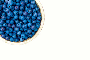 Bowl of picked blueberries, a Food & Drink Photo by BOOCYS