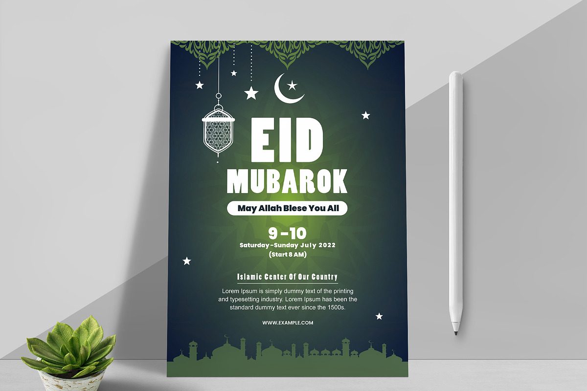 Eid Mubarak Flyer, a Stationery Template by MightyDesign (Photo 1 of 6)