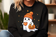 Cute ghost png, Halloween png, an Illustration by Designworld (Thumbnail 5 of 6)