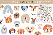 Dog Face Clipart, A-Z Breed Poster, an Animal Illustration by DearLetters (Thumbnail 1 of 7)