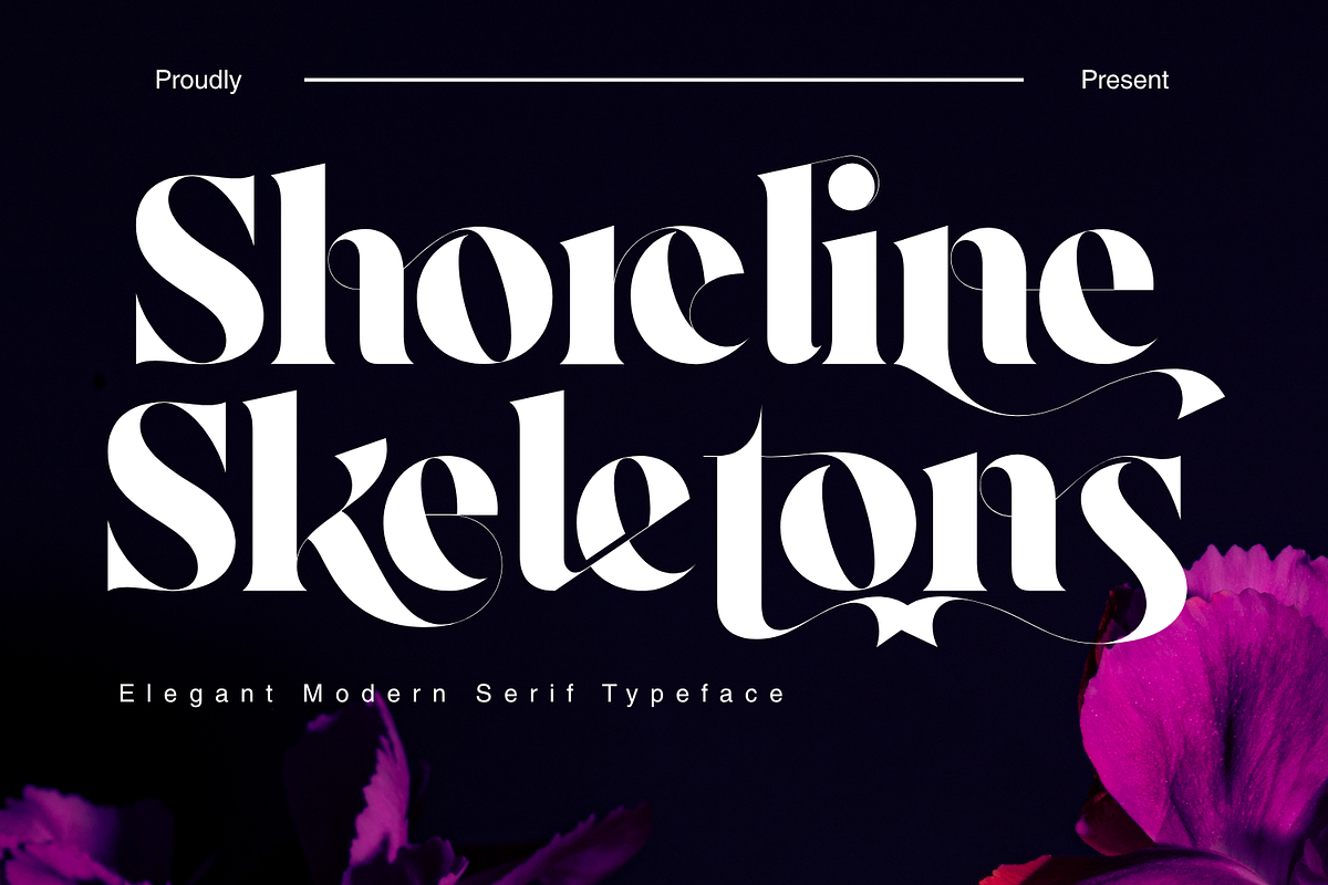 Shoreline Skeletons - ligatures Font, a Serif Font by 177Studio (Photo 1 of 8)