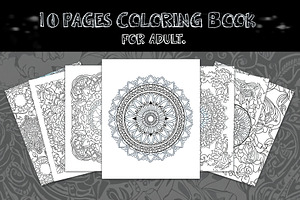 Mandala Pattern Coloring Bundle, an Illustration by Gfx_Store