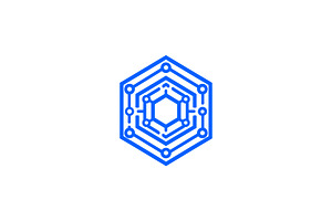 Hexagon Tech Network Logo, a Branding & Logo Template by Vectorium Studio