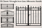 Classic Wrought Iron Gate Silhouette, an Object Graphic by Designer_Momina (Thumbnail 1 of 9)