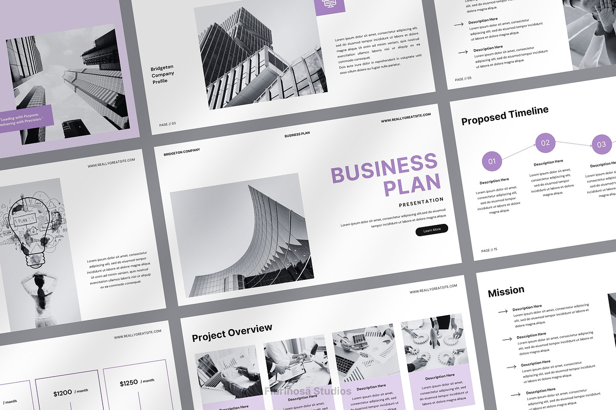 Bridgeton Business Plan GoogleSlides, a Presentation Template by FIBRINOSÄ (Photo 1 of 2)