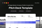 Modern Company Profile Investor Deck, a Presentation Template by pickolabstudio (Thumbnail 1 of 6)