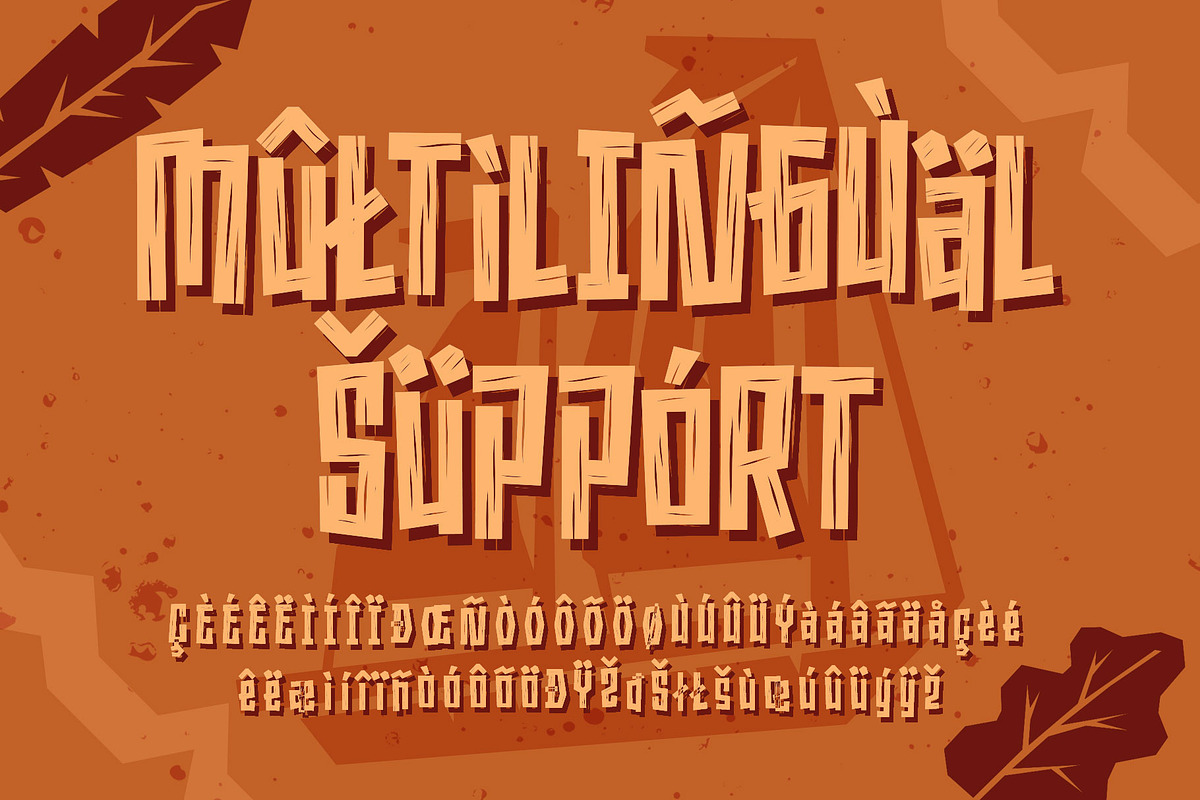 Naluka - Ethnic Font with Extras, a Font by Arterfak Project (Photo 10 of 13)