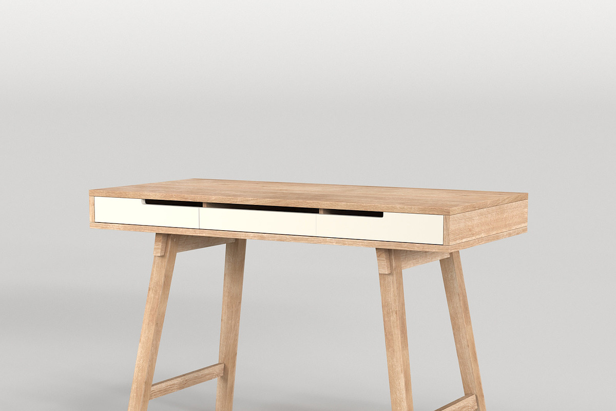 Scandinavian Desk 03, a Furniture 3D Model by maxtracing2 (Photo 2 of 11)