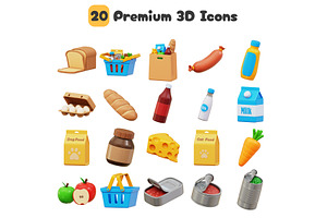 Shopping 3D Icons