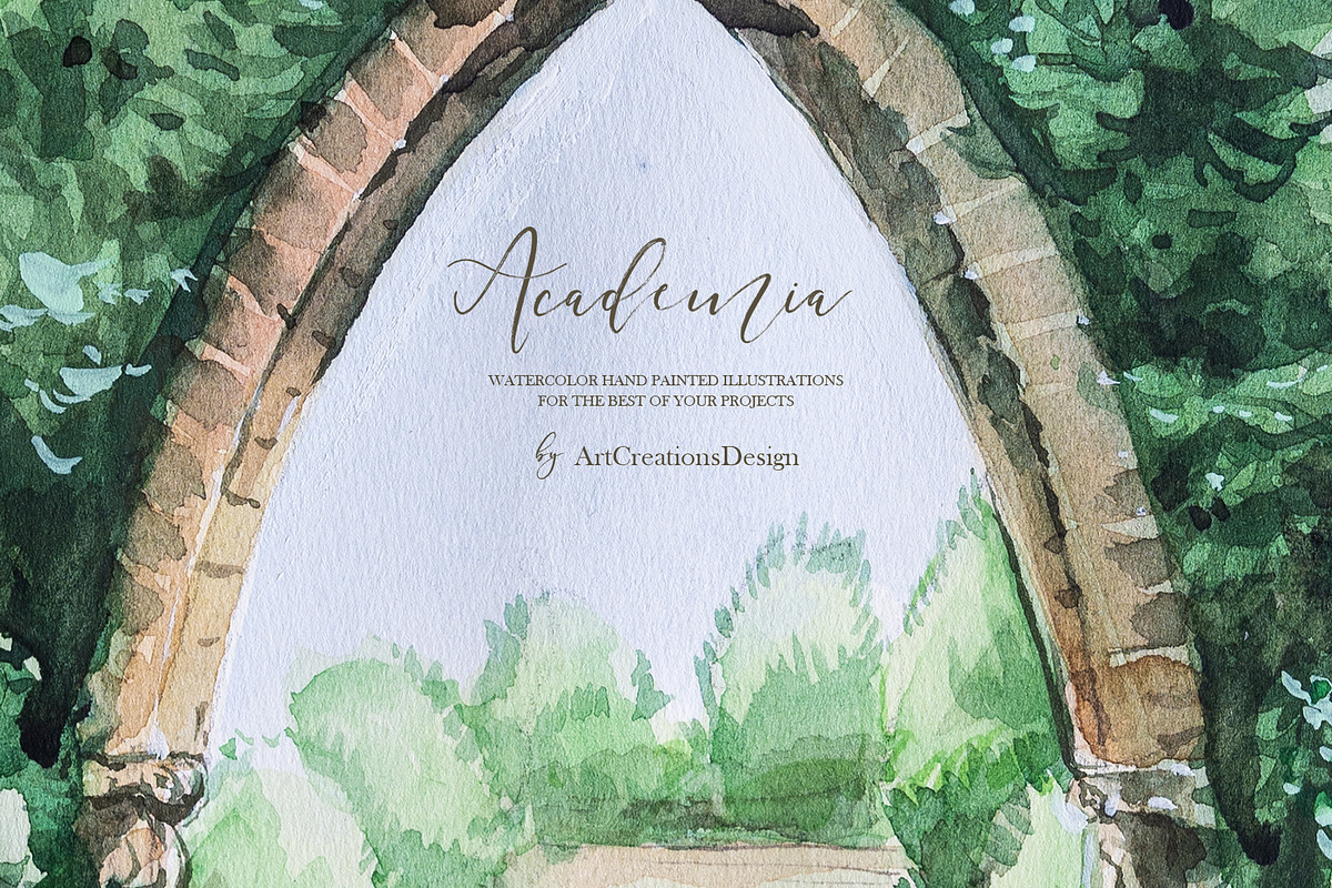 Authentic Hand-Painted Academia Set, an Education Illustration by ArtCreationsDesign (Photo 15 of 16)