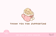 Cozy Winter Golden Puppy Clipart, an Animal Illustration by Blumensdiary (Thumbnail 6 of 6)