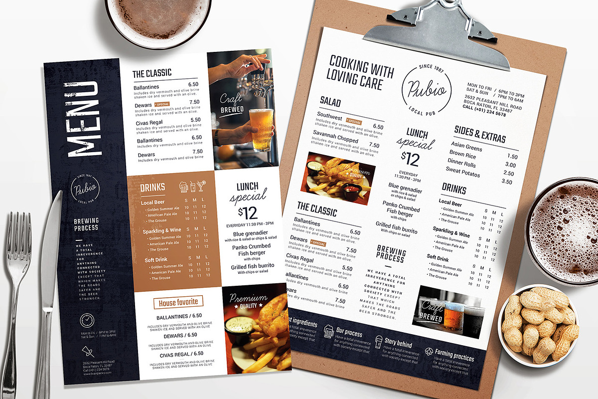Bar Menu Templates Pack, a Flyer Template by BrandPacks