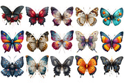 Halloween Gothic Butterfly Clipart, an Illustration by Craft Nest (Thumbnail 2 of 4)