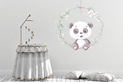Nursery clipart Cute Panda, an Animal Illustration by Yuliya Art (Thumbnail 6 of 9)