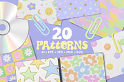 Pastel Pattern Set, a Pattern Graphic by Dedraw Studio (Thumbnail 1 of 20)