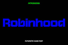 Robinhood - Futuristic Display Font