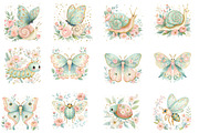 Spring Insects Garden Clipart, an Illustration by Designworld (Thumbnail 2 of 8)
