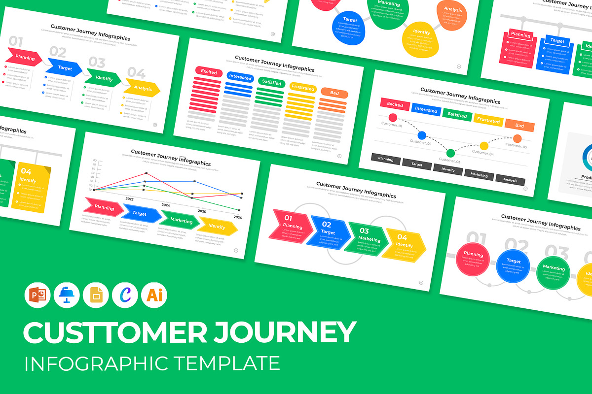 Customer Journey Infographic, a Presentation Template by Mighty-Slide (Photo 1 of 7)