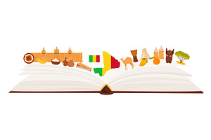 Malian Culture and Heritage in an, an Illustration by Flashvector