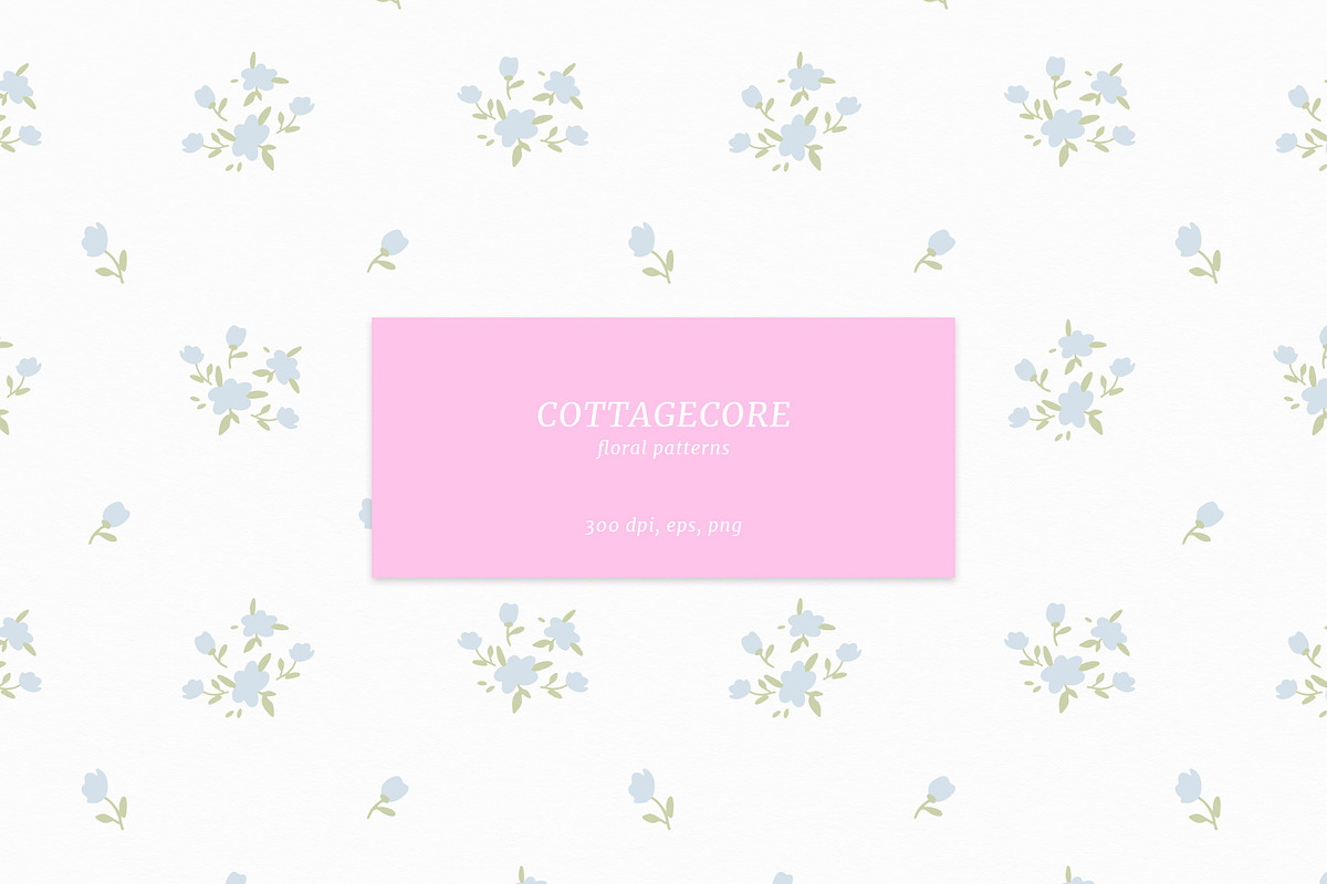 Cottagecore floral patterns pack, an Illustration by nathalieclaire (Photo 11 of 13)
