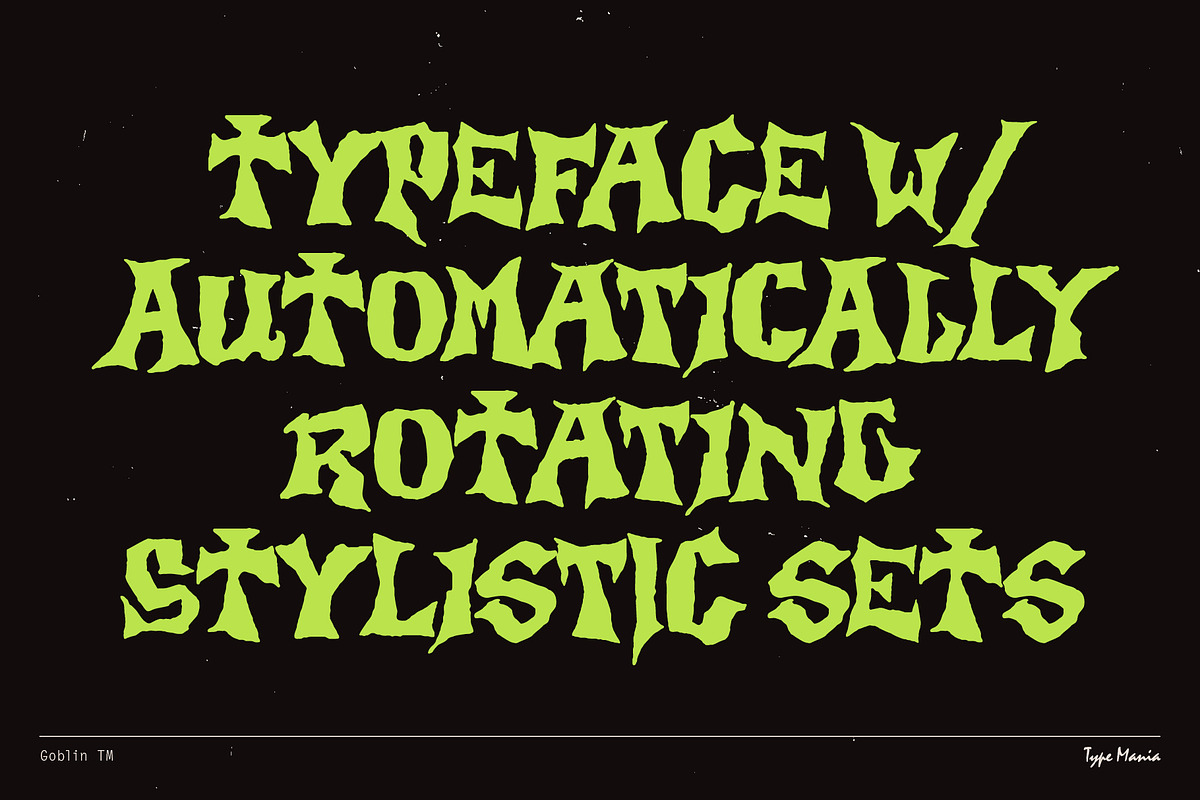Goblin TM – Wicked Automatic Script, a Blackletter Font by Type Mania (Photo 2 of 9)