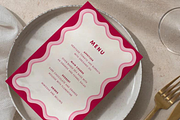 Pink Waves Menu Template, a Stationery Template by ForeverPrint (Thumbnail 1 of 12)