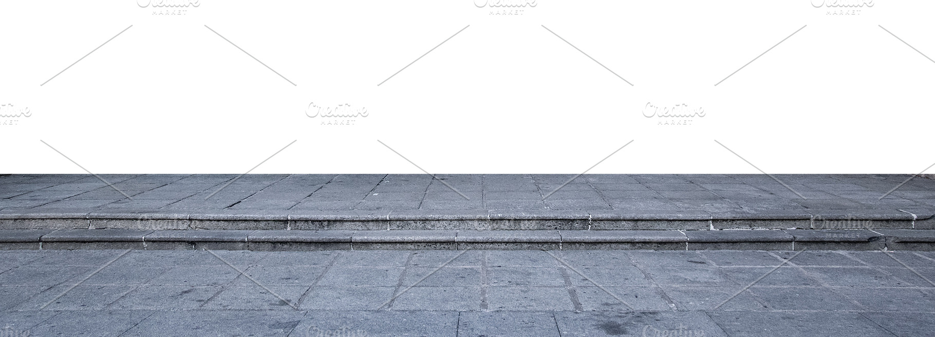 Isolated image od stone sidewalk with steps, an Architecture Photo by DanFLCreativo