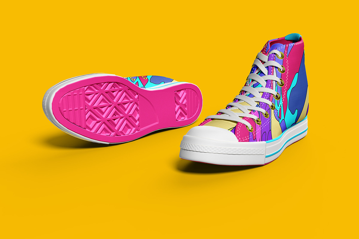 Sneakers Shoes Mockup - 9 views, a Packaging Mockup by Illusiongraphic (Photo 9 of 28)