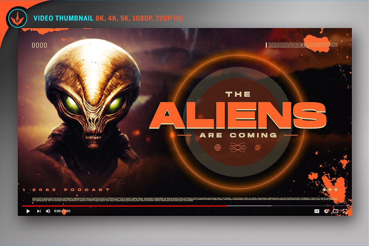 YouTube Video Thumbnail Alien Theme, a Social Media Template by SeraphimChris (Photo 1 of 3)