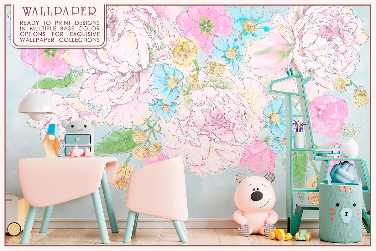 Fresco collection Soft Bloom, a Wallpaper Graphic by Natalia0307 (Photo 10 of 16)