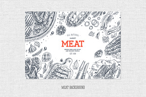 Meat Backgrounds & Design Templates