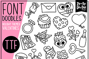 Valentine's Day Doodle Font