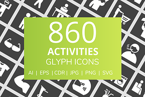 860 Activities Glyph Inverted Icons