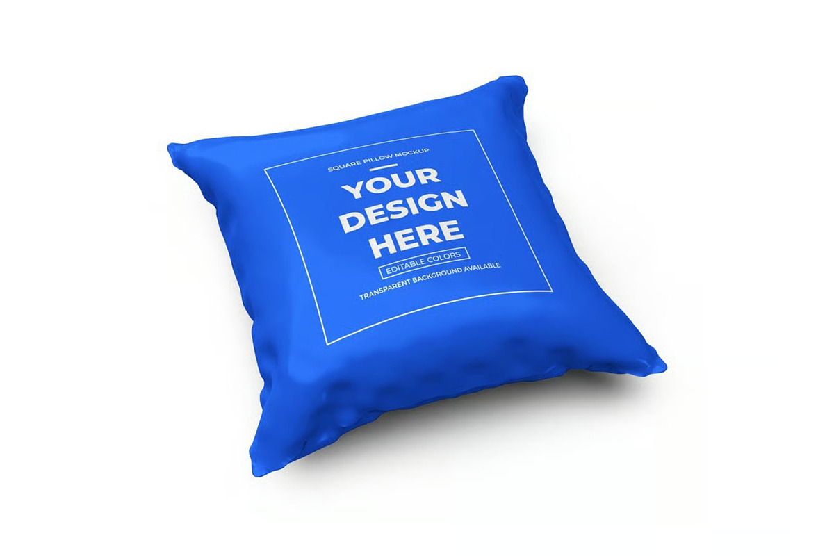 Square Pillow Mockup Template Set, a Household Mockup by DesignRushMarket (Photo 2 of 11)