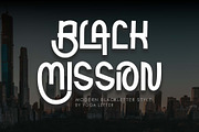 Black Mission, a Blackletter Font by Yoga Letter (Thumbnail 1 of 7)
