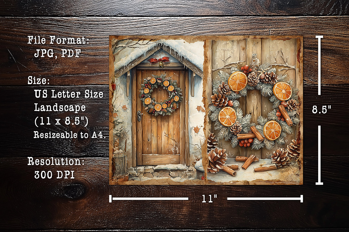 Cozy Christmas Mice Junk Journal, a Stationery Template by V Design Creator (Photo 7 of 8)