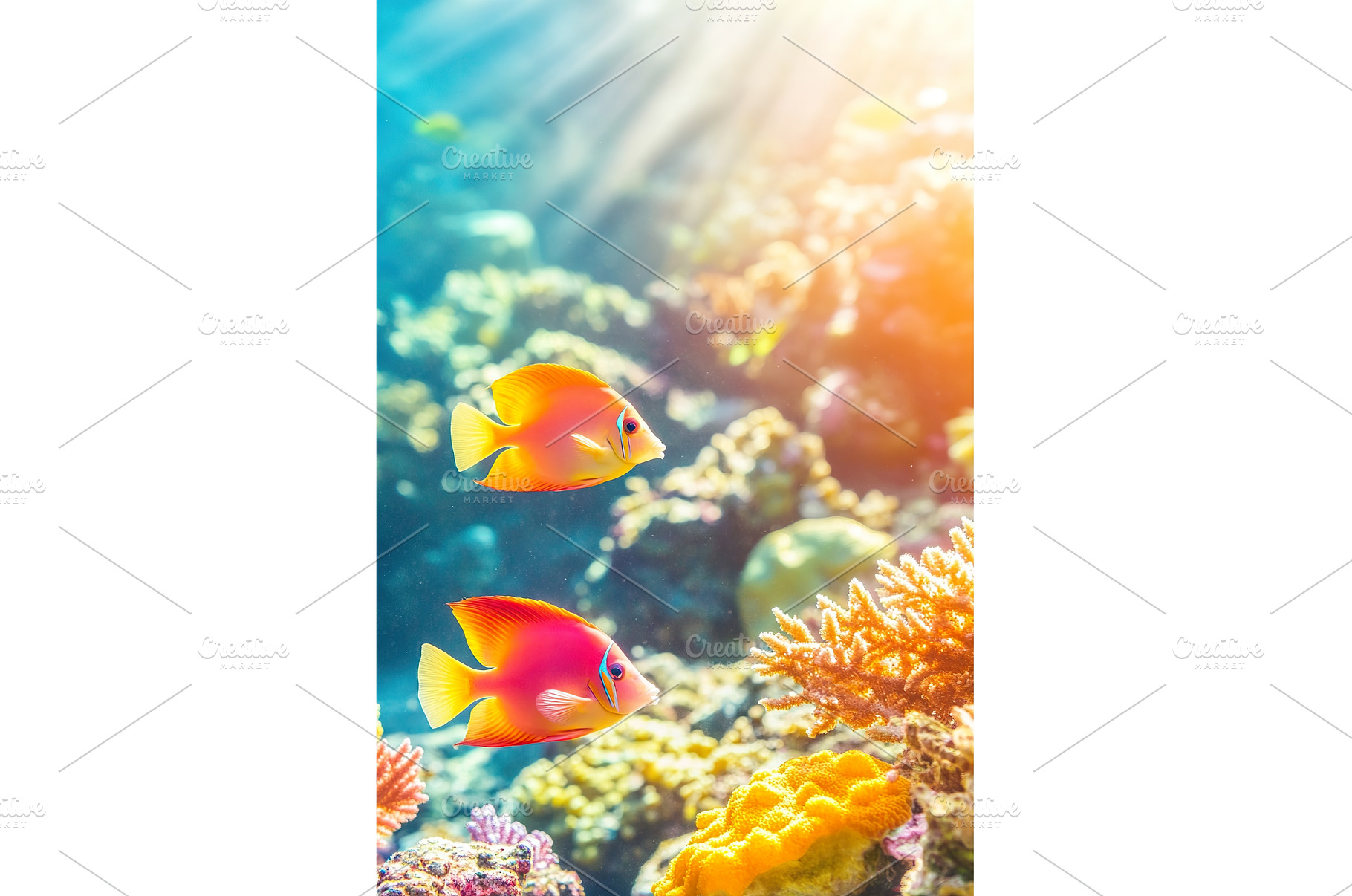 Vibrant tropical fish swimming in, a Nature Photo by Lermont51