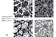 Organic Ink Abstract Floral Pattern, a Pattern Graphic by Rose Design (Thumbnail 3 of 10)