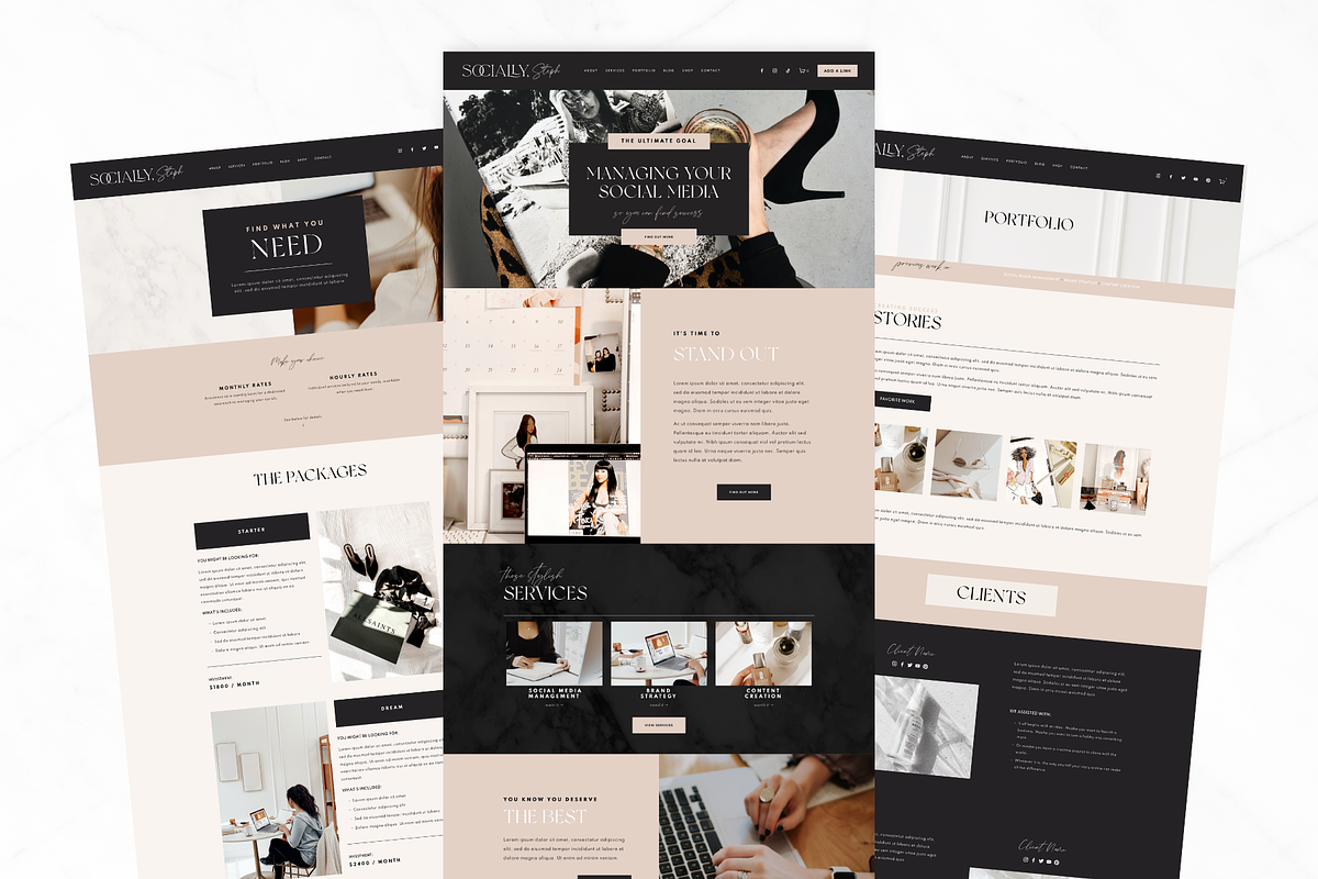 Squarespace Template Socially Steph, a Squarespace Template by Design Pixie (Photo 5 of 8)