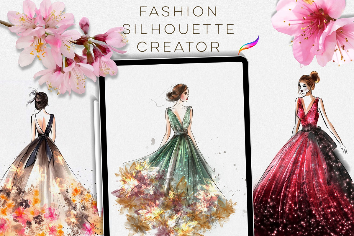 FASHION SILHOUETTE CREATOR Brushes, a Brush Add-On by Warm Cozy Cottage (Photo 2 of 7)