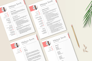 Red Resume Template Design